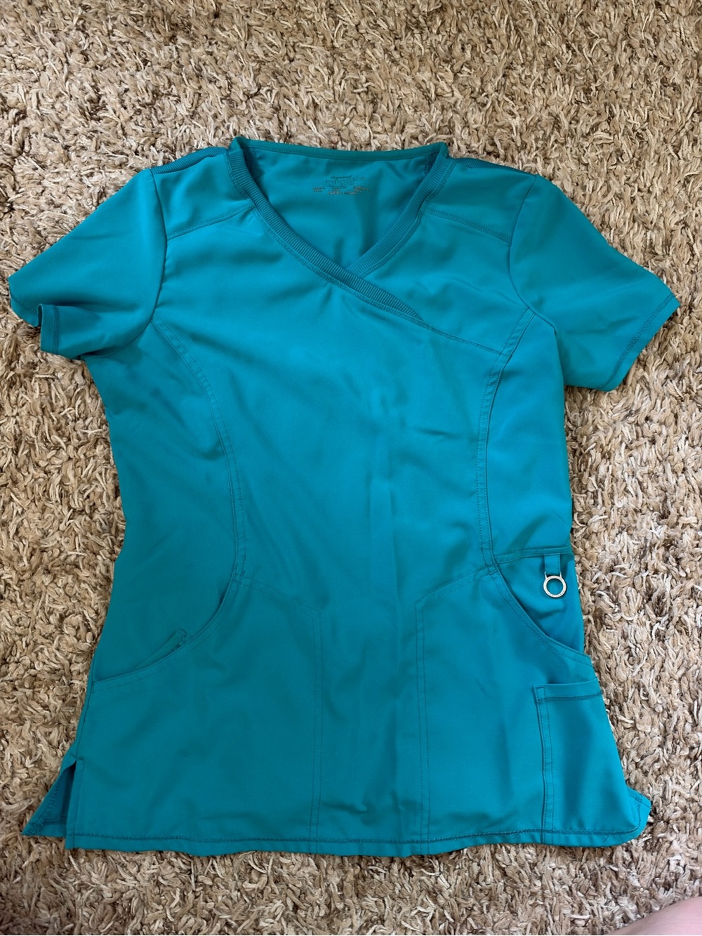 Cherokee Infinity Women’s Teal V-Neck Scrub Top